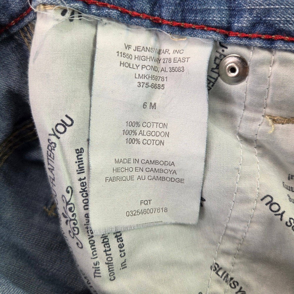 Lee Carpenter Denim Shorts Womens 6M Blue Light Wash Mid Rise Cotton Utility - Picture 7 of 7